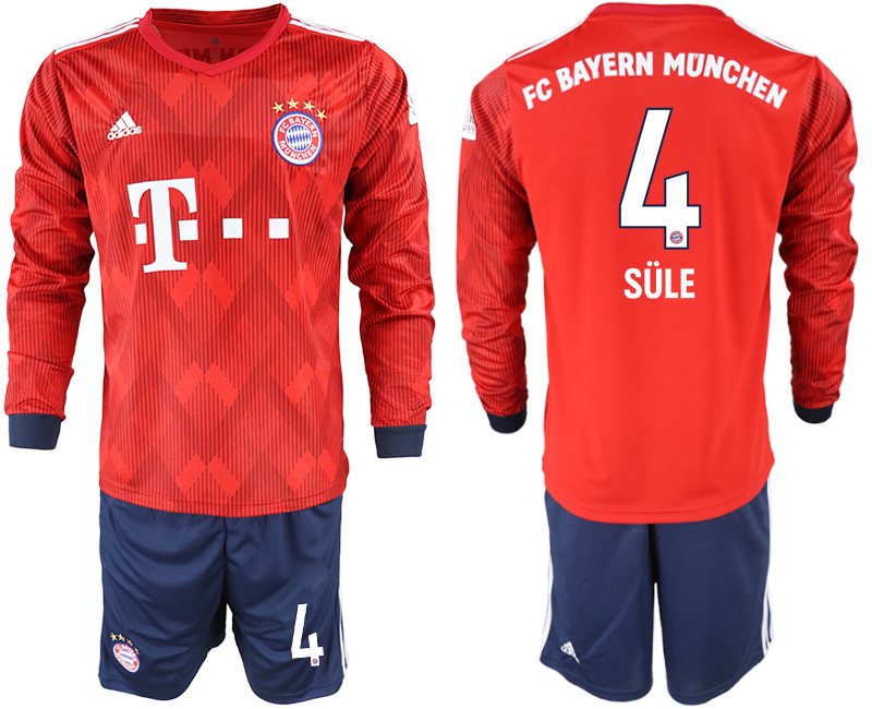 2018-19 Bayern Munich 4 SULE Home Long Sleeve Soccer Jersey