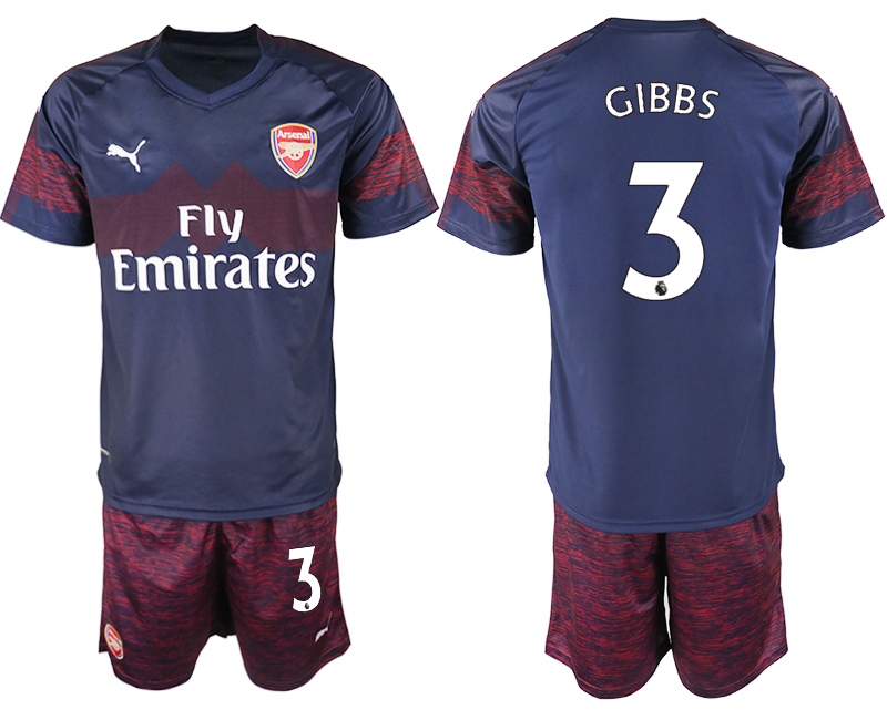 2018-19 Arsenal 3 GIBBS Away Soccer Jersey