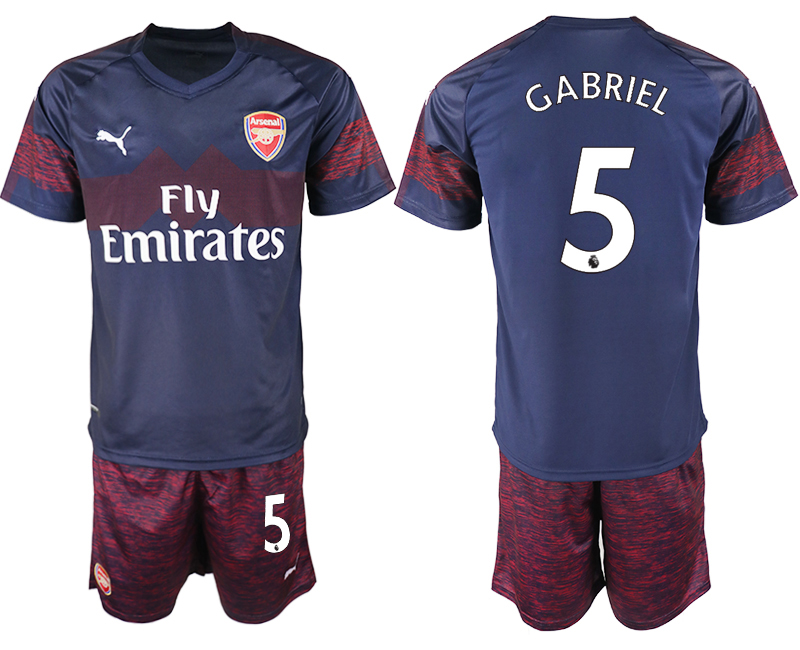2018-19 Arsenal 5 GABRIEL Away Soccer Jersey