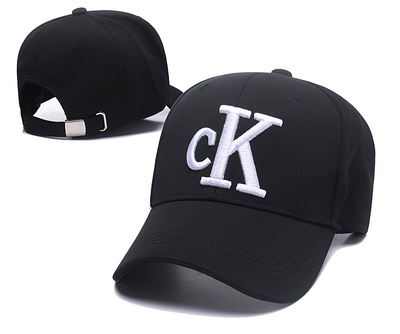 CK Fresh Logo Black Fashion Peaked Adjustable Hat SG