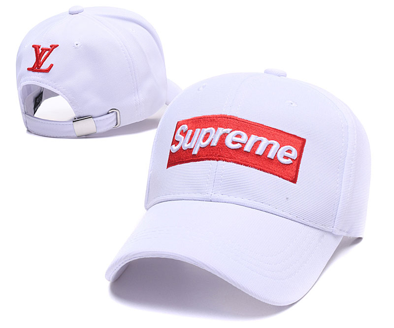 Supreme Fresh Logo White Fashion Adjustable Hat SG