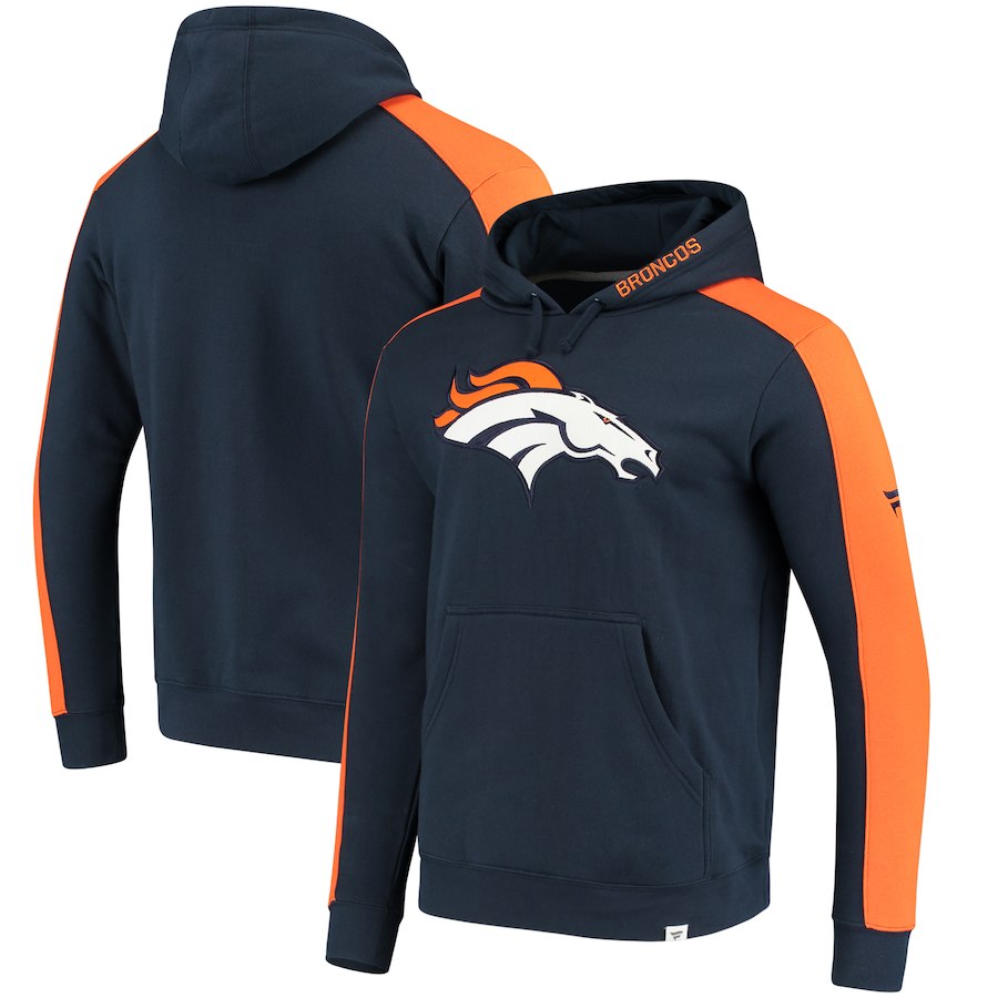 Denver Broncos NFL Pro Line by Fanatics Branded Iconic Pullover Hoodie Navy