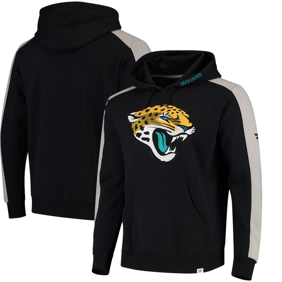 Jacksonville Jaguars NFL Pro Line by Fanatics Branded Iconic Pullover Hoodie Black - Click Image to Close
