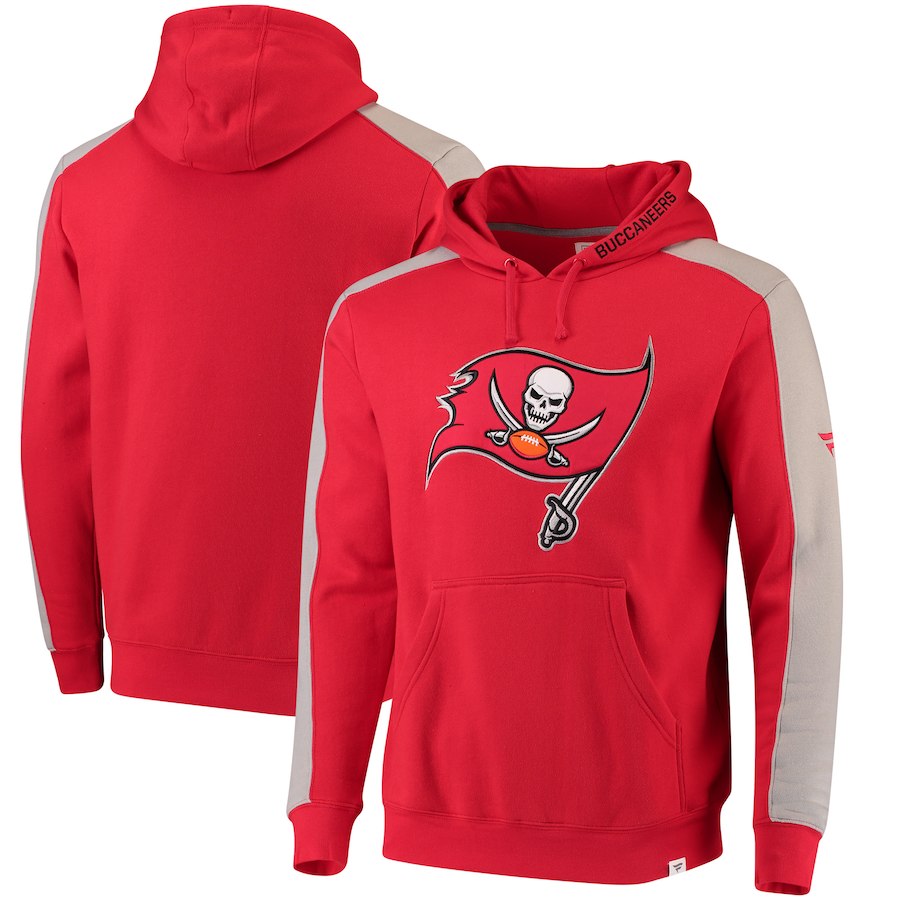 Tampa Bay Buccaneers NFL Pro Line by Fanatics Branded Iconic Pullover Hoodie Red - Click Image to Close