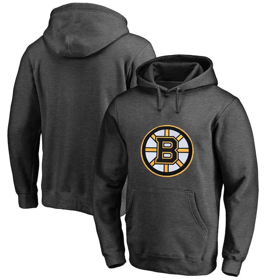 Boston Bruins Dark Gary All Stitched Pullover Hoodie