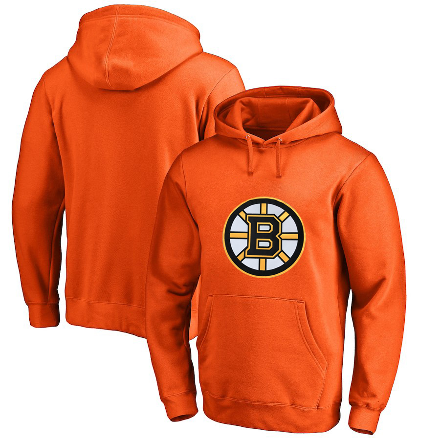 Boston Bruins Orange All Stitched Pullover Hoodie