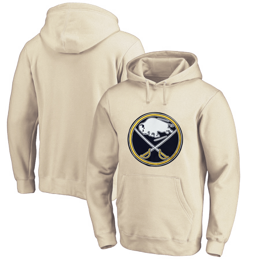 Buffalo Sabres Cream All Stitched Pullover Hoodie - Click Image to Close