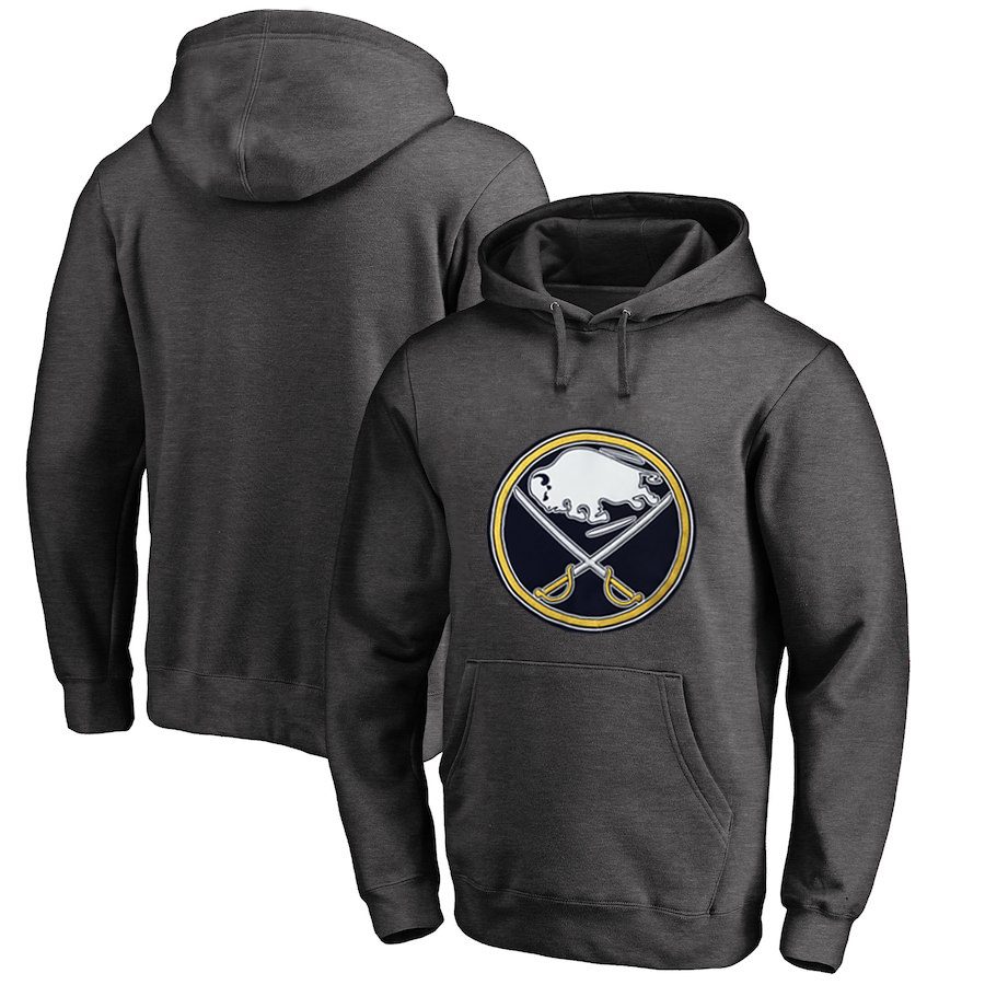 Buffalo Sabres Dark Gray All Stitched Pullover Hoodie