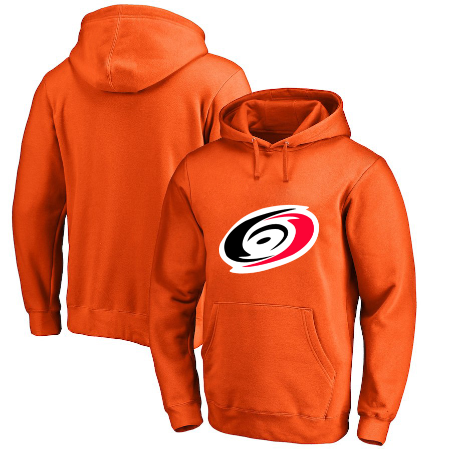 Carolina Hurricanes Orange All Stitched Pullover Hoodie - Click Image to Close