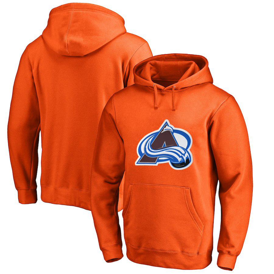 Colorado Avalanche Orange All Stitched Pullover Hoodie