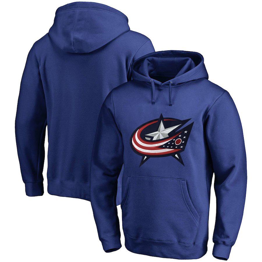 Columbus Blue Jackets Blue All Stitched Pullover Hoodie
