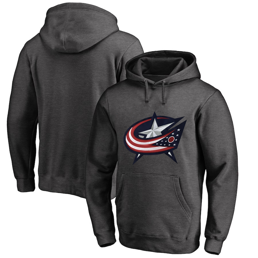 Columbus Blue Jackets Dark Gray All Stitched Pullover Hoodie
