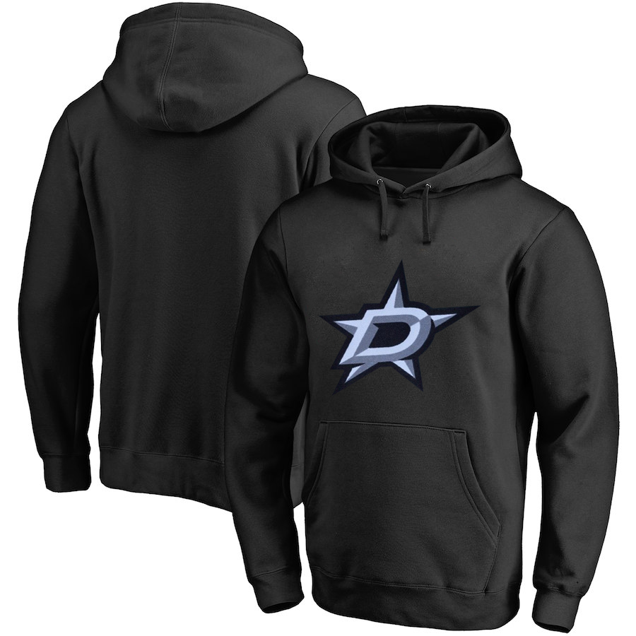 Dallas Stars Black All Stitched Pullover Hoodie - Click Image to Close