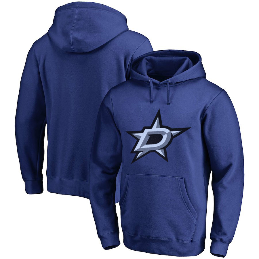 Dallas Stars Blue All Stitched Pullover Hoodie