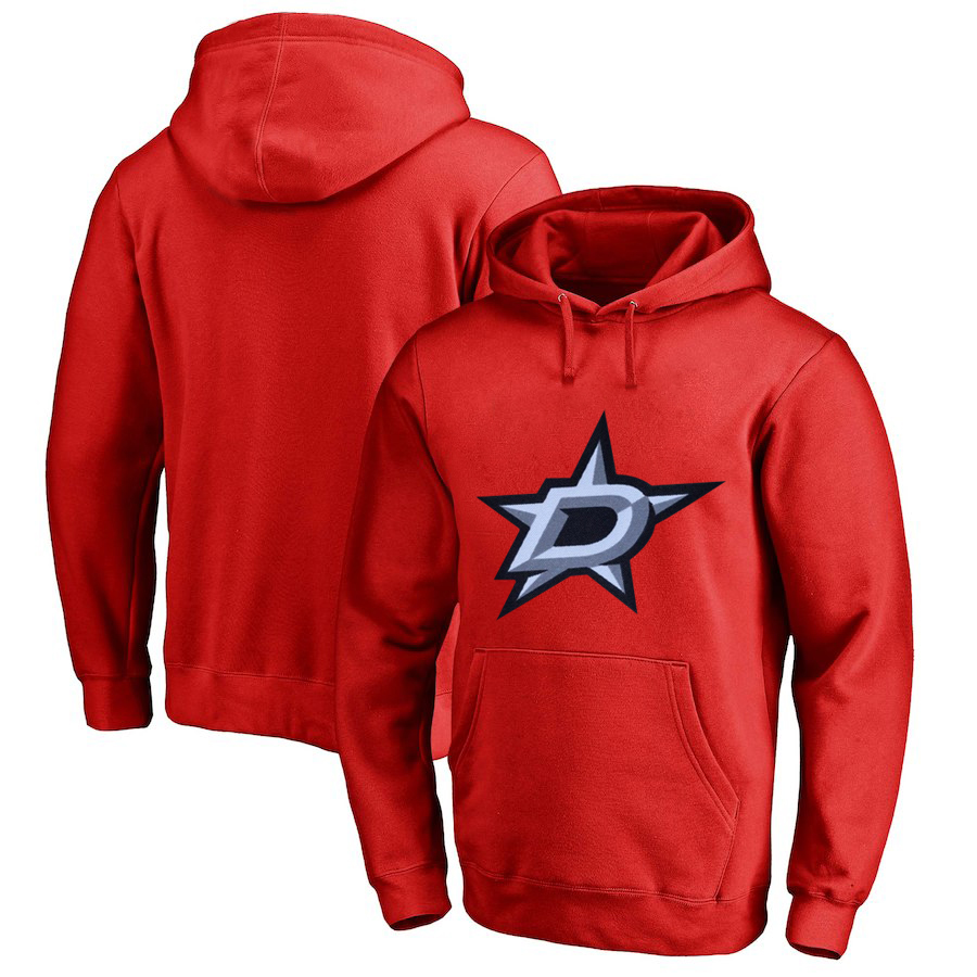 Dallas Stars Red All Stitched Pullover Hoodie