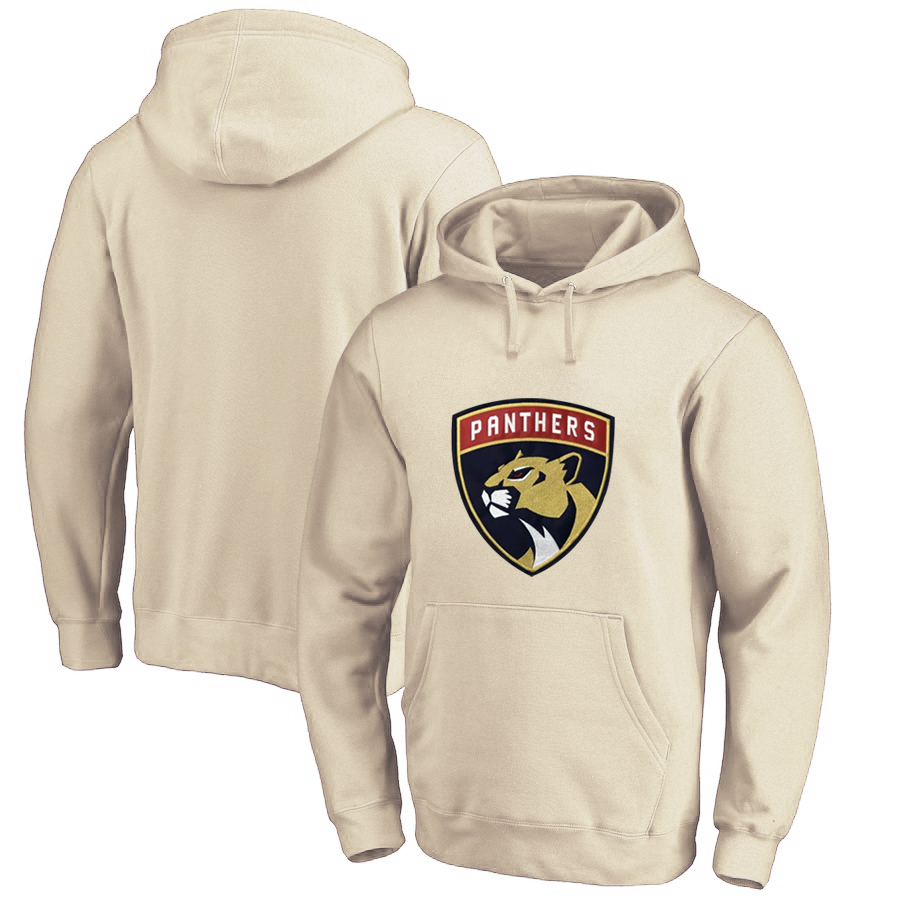 Florida Panthers Cream All Stitched Pullover Hoodie