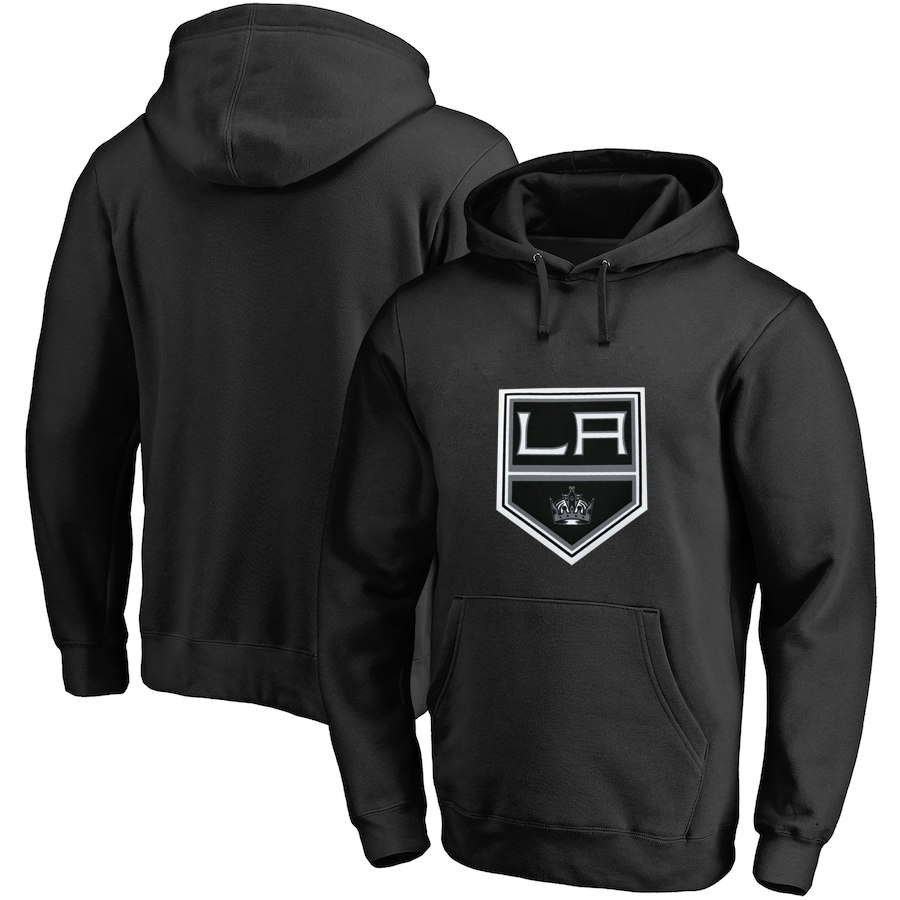 Los Angeles Kings Black All Stitched Pullover Hoodie - Click Image to Close