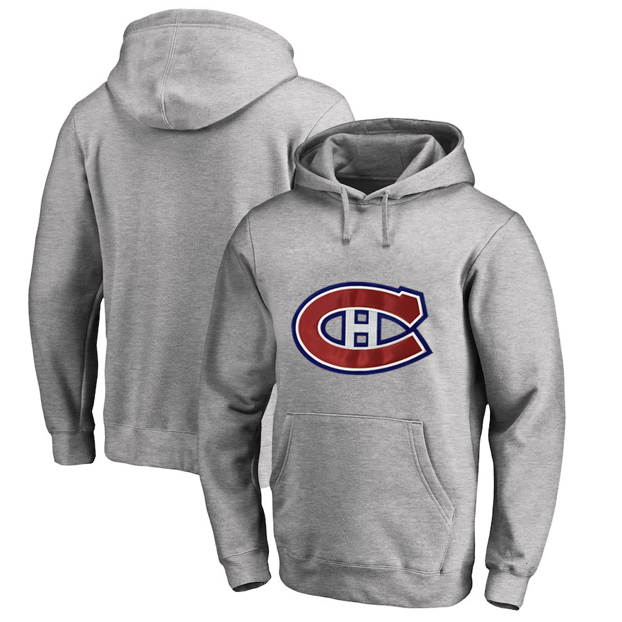 Montreal Canadiens Gray All Stitched Pullover Hoodie