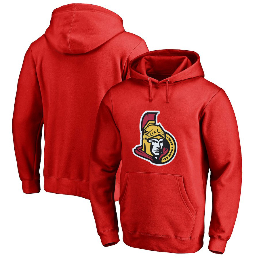 Ottawa Senators Red All Stitched Pullover Hoodie - Click Image to Close