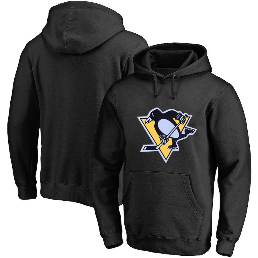 Pittsburgh Penguins Black All Stitched Pullover Hoodie - Click Image to Close