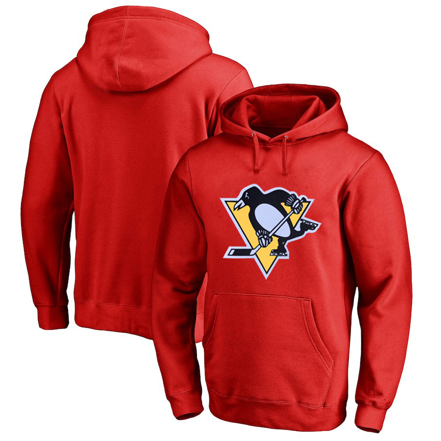 Pittsburgh Penguins Red All Stitched Pullover Hoodie