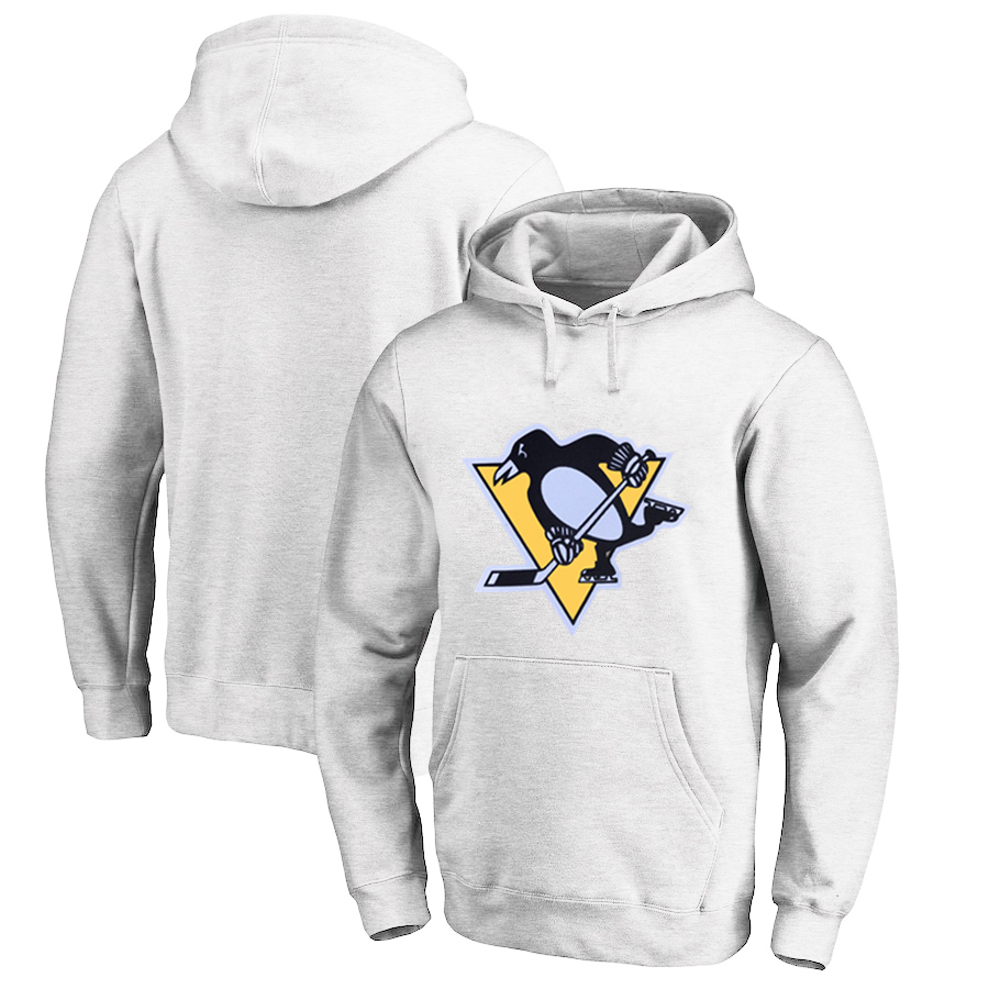 Pittsburgh Penguins White All Stitched Pullover Hoodie - Click Image to Close