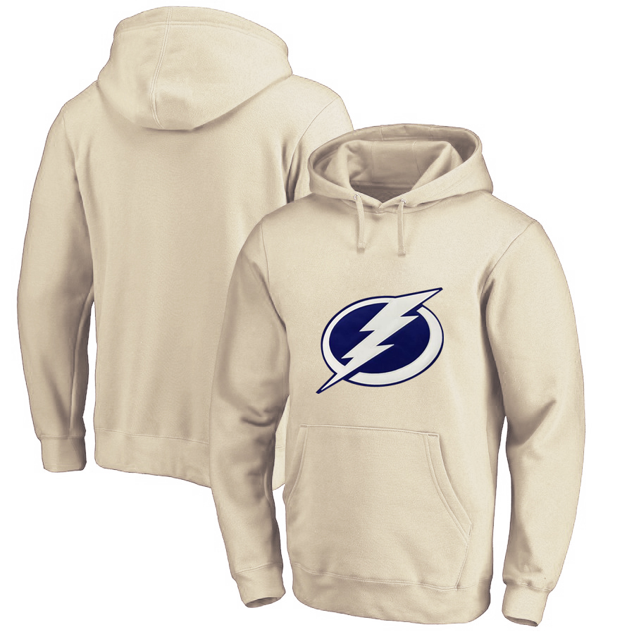 Tampa Bay Lightning Cream All Stitched Pullover Hoodie