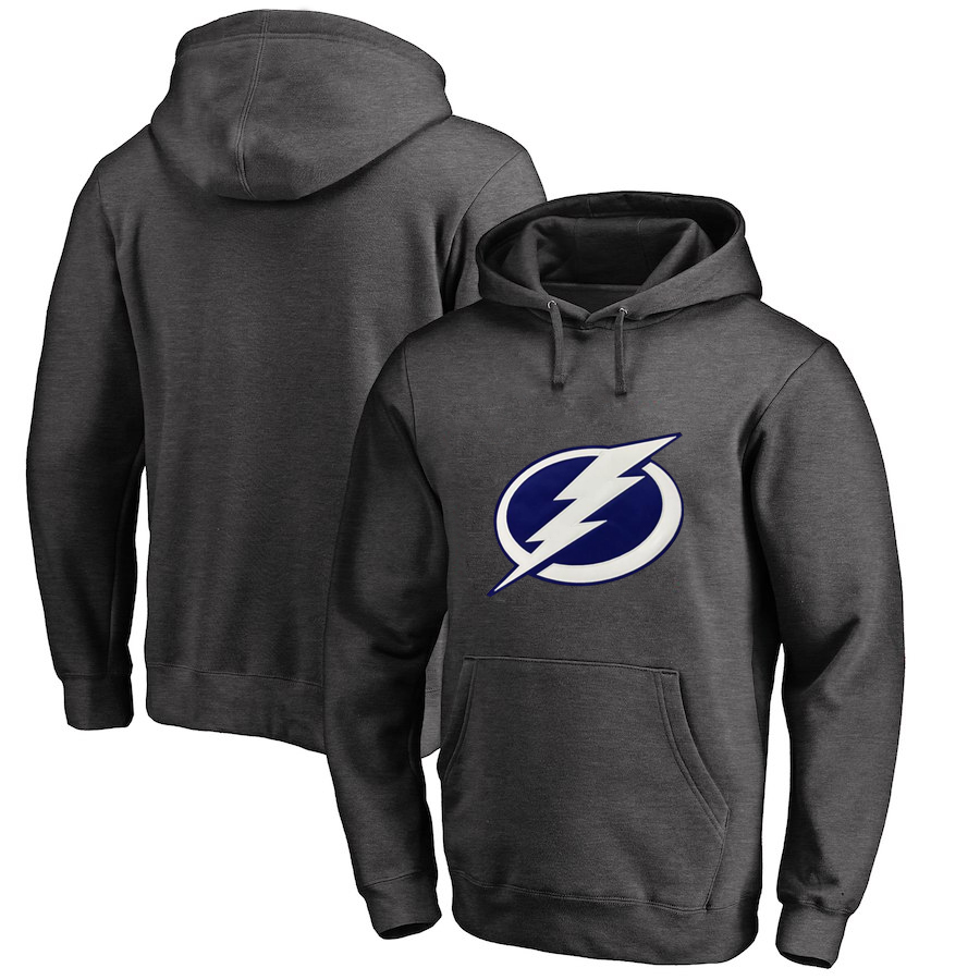 Tampa Bay Lightning Dark Gray All Stitched Pullover Hoodie - Click Image to Close