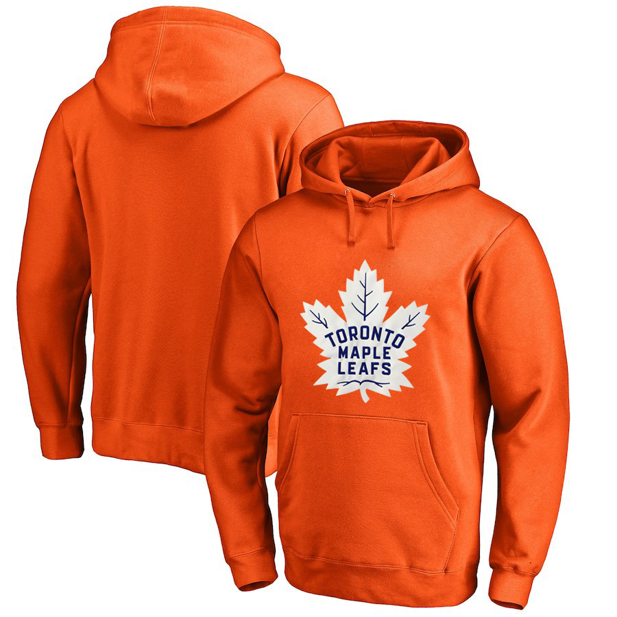 Toronto Maple Leafs Orange All Stitched Pullover Hoodie