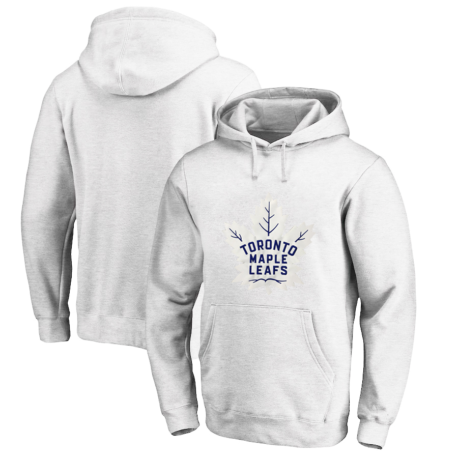 Toronto Maple Leafs White All Stitched Pullover Hoodie