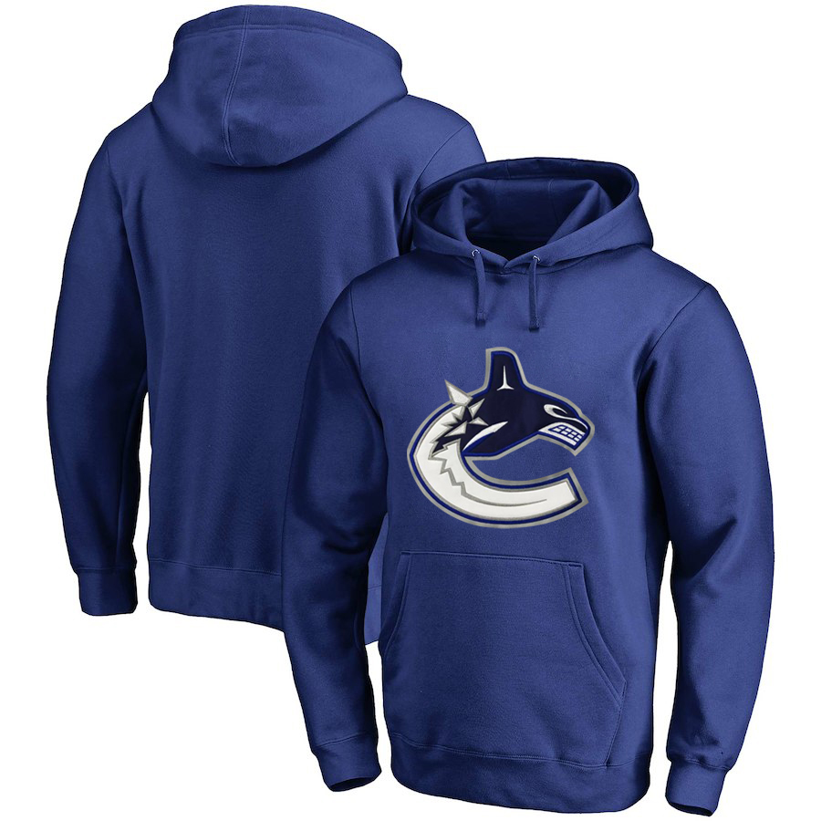 Vancouver Canucks Blue All Stitched Pullover Hoodie