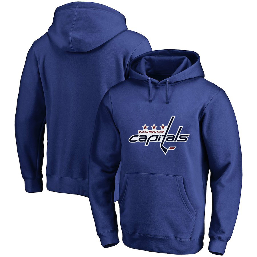 Washington Capitals Blue All Stitched Pullover Hoodie