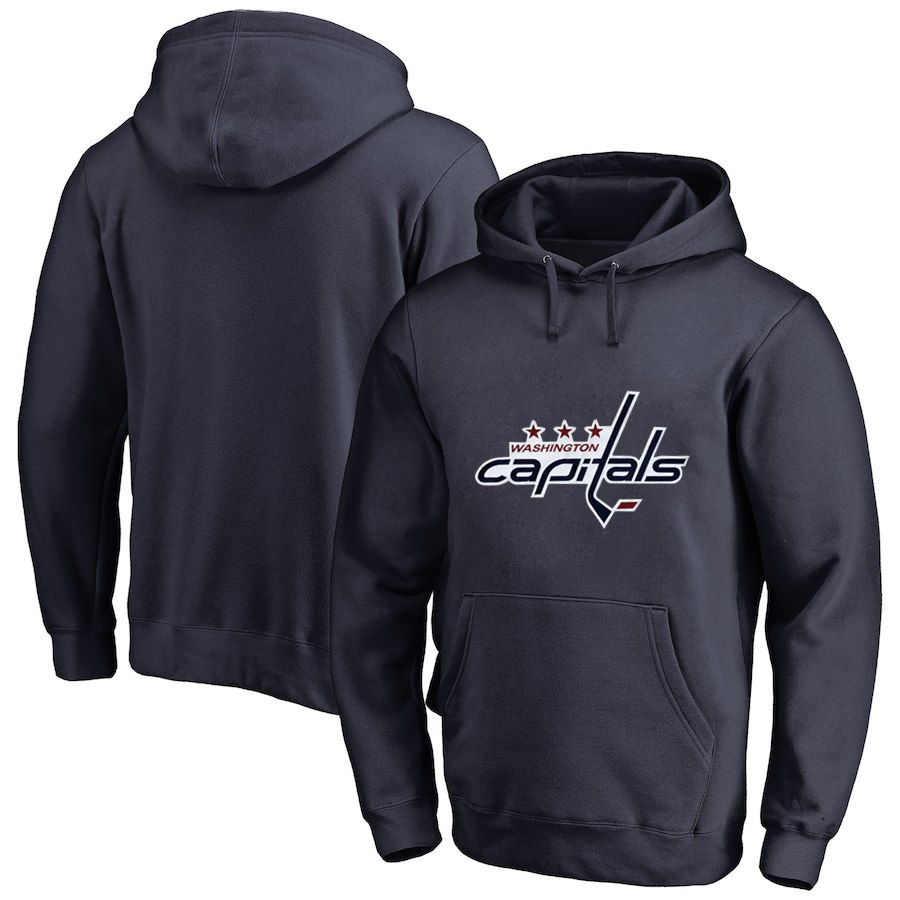 Washington Capitals Navy All Stitched Pullover Hoodie