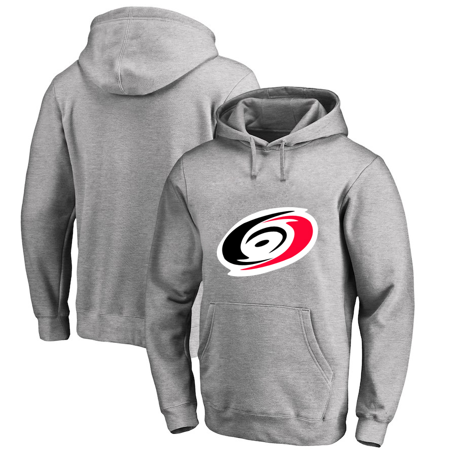 Carolina Hurricanes Gray Men's Customized All Stitched Pullover Hoodie