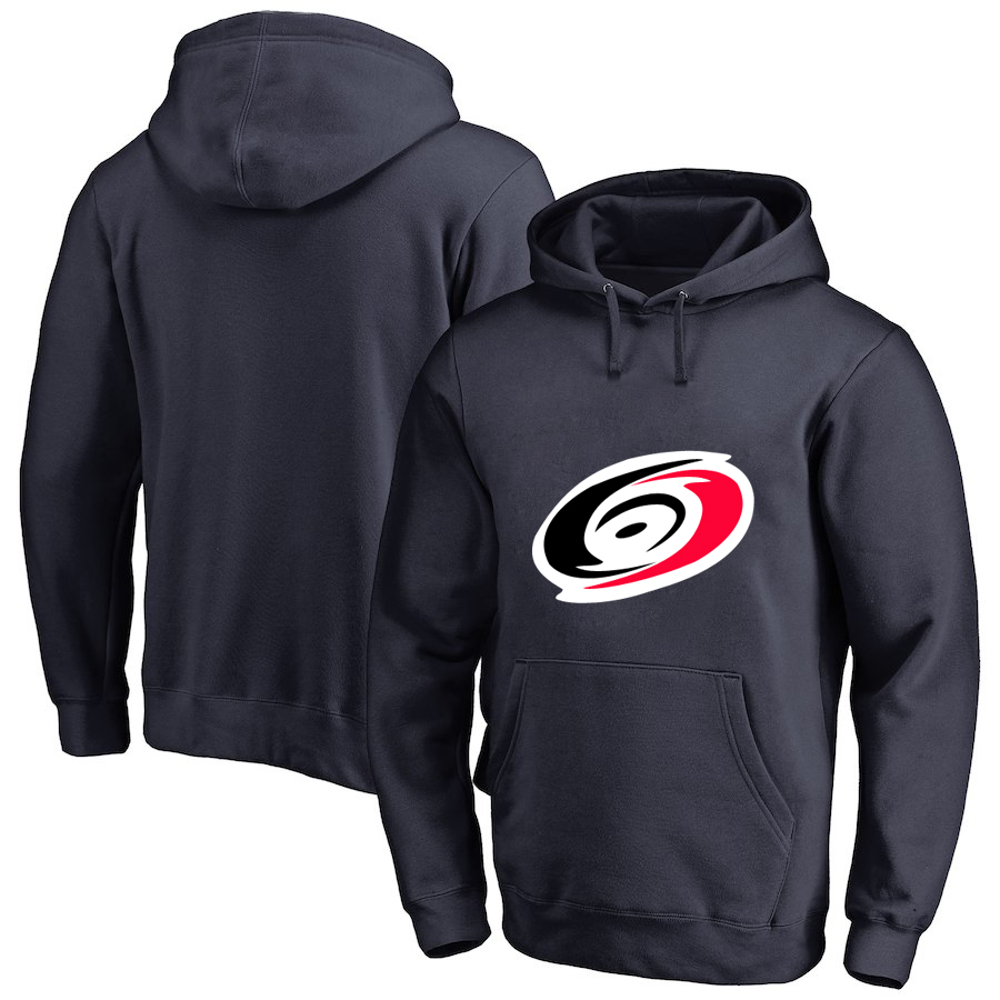 Carolina Hurricanes Navy Men's Customized All Stitched Pullover Hoodie