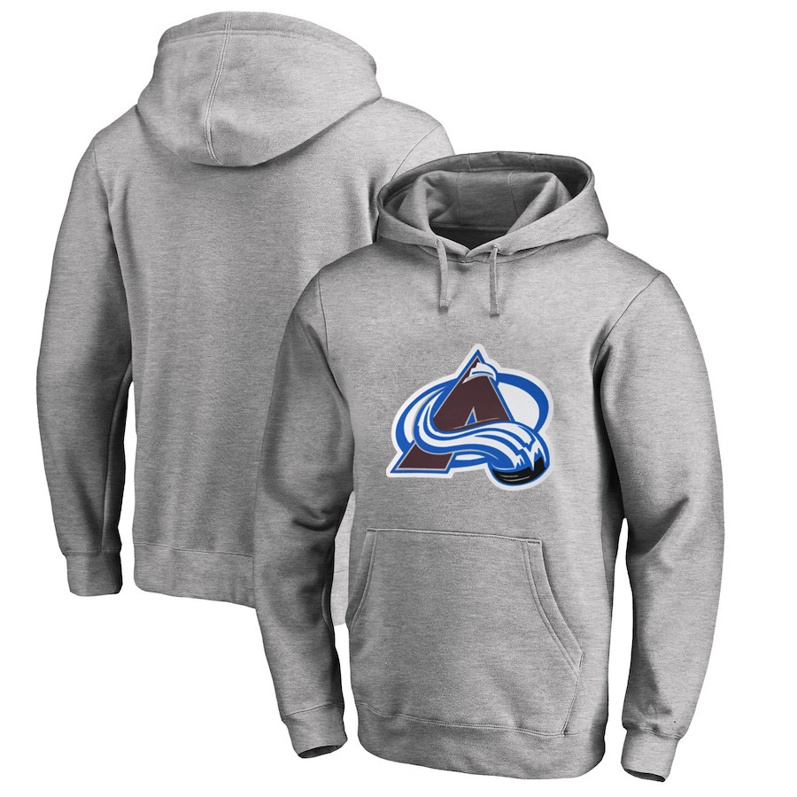 Colorado Avalanche Gray Men's Customized All Stitched Pullover Hoodie