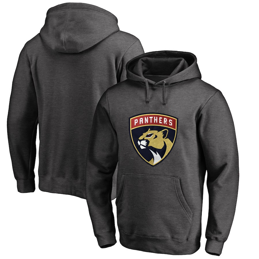 Florida Panthers Dark Gray Men's Customized All Stitched Pullover Hoodie