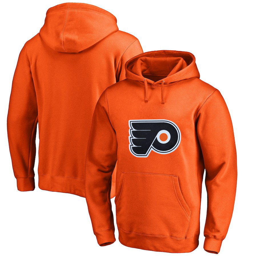 Philadelphia Flyers Orange Men's Customized All Stitched Pullover Hoodie