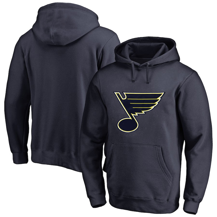 St. Louis Blues Navy Men's Customized All Stitched Pullover Hoodie
