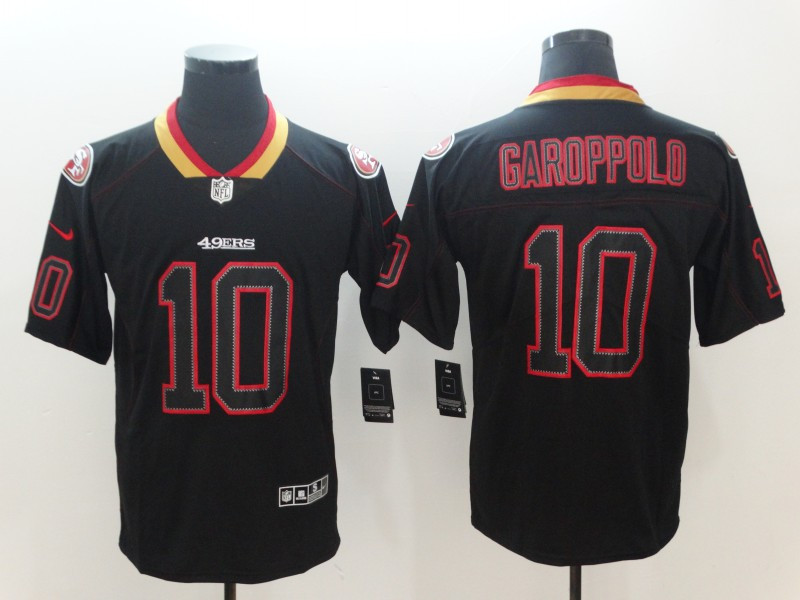 Nike 49ers 10 Jimmy Garoppolo Black Shadow Legend Limited Jersey