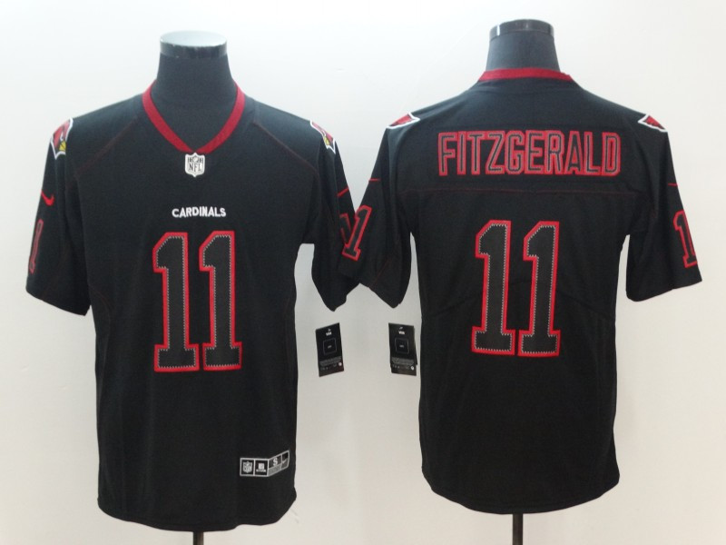 Nike Cardinals 11 Larry Fitzgerald Black Shadow Legend Limited Jersey