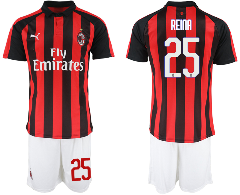 2018-19 AC Milan 25 REINA Home Soccer Jersey