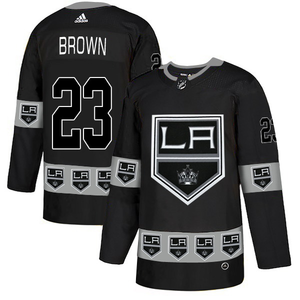 Kings 23 Dustin Brown Black Team Logos Fashion Adidas Jersey