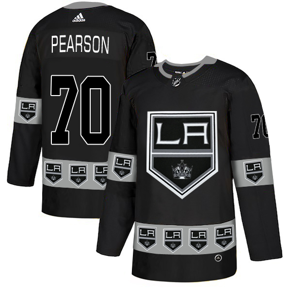 Kings 70 Tanner Pearson Black Team Logos Fashion Adidas Jersey - Click Image to Close