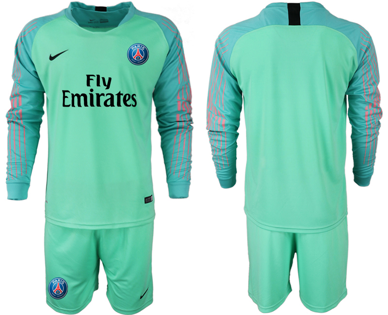 2018-19 Pari Saint-Germain Green Goalkeeper Long Sleeve Soccer Jersey
