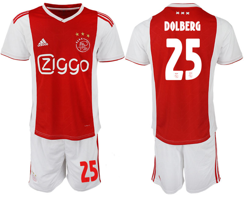 2018-19 AFC Ajax 25 DOLBERG Home Soccer Jersey