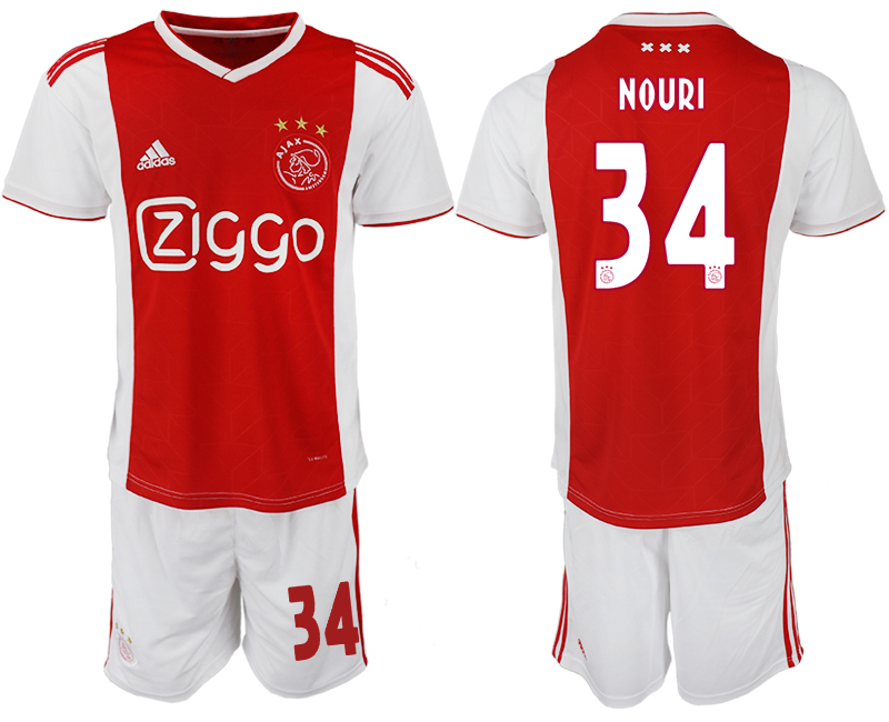 2018-19 AFC Ajax 34 NOURI Home Soccer Jersey - Click Image to Close