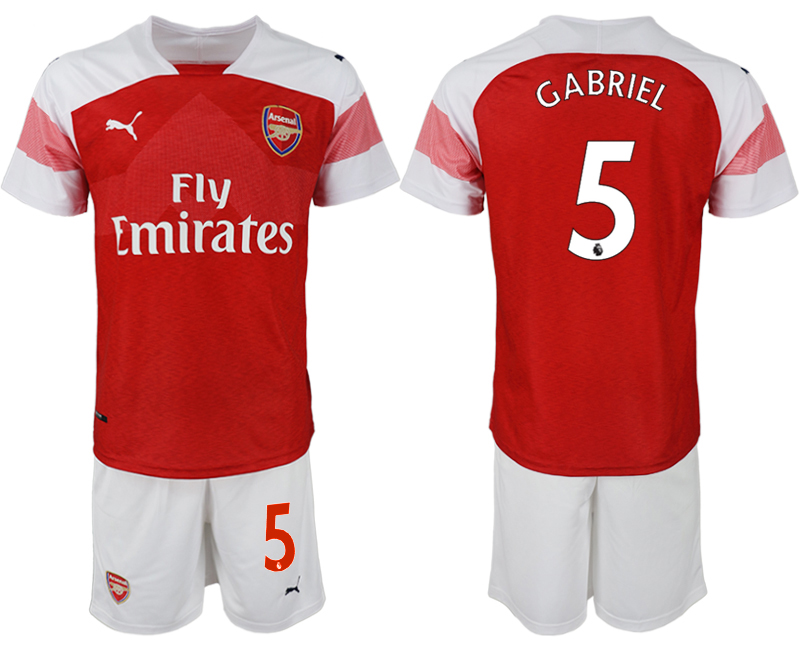 2018-19 Arsenal 5 GABRIEL Home Soccer Jersey