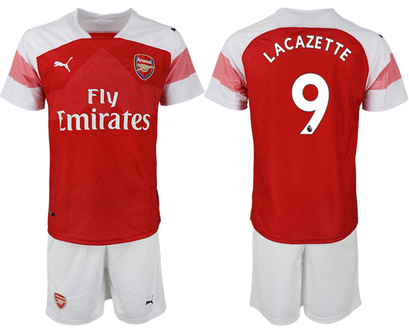 2018-19 Arsenal 9 LACAZETTE Home Soccer Jersey