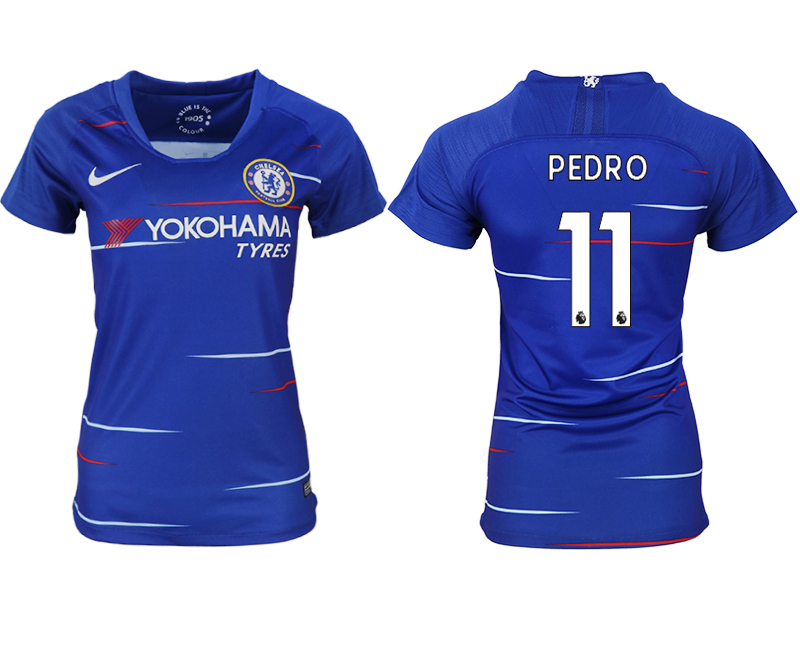 2018-19 Chelsea 11 PEDRO Home Women Soccer Jersey